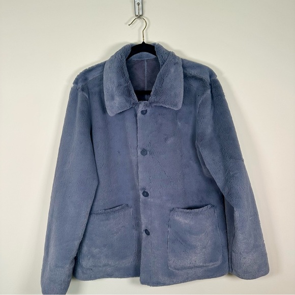 Great Condition-Women's Reversible-Grayish Blue/Periwinkle Jacket- Large - Picture 3 of 7